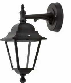 New Lido Wandlampe Außen Schwarz IP44 E27 Aluminium Laterne