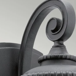 Elstead Wandlampe außen Schwarz IP44 E27 Glas Rustikal Hof* Rustikale Lampen|Vintage Lampen