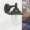 Elstead Wandlampe Außen Schwarz Maritim IP44 Haus Aluminium