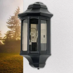 Elstead Wandlampe Außen Schwarz Vintage IP44 wetterfest* Außenwandleuchten|Vintage Lampen