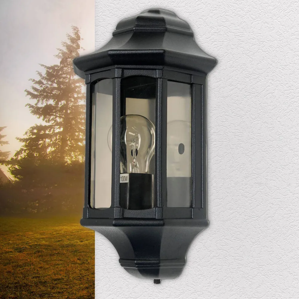 Elstead Wandlampe Außen Schwarz Vintage IP44 wetterfest* Außenwandleuchten|Vintage Lampen