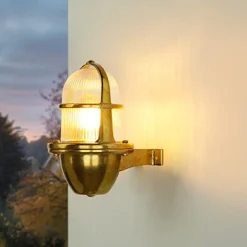 Online Lido Wandlampe Außen Terrasse Haustür Messing massiv