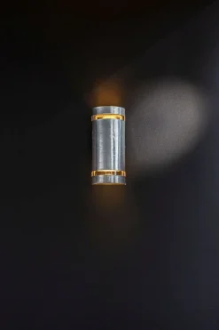 Eco-Light Wandlampe außen Up Down H:25,4 cm IP54 GU10 in Zink* Metall Lampen|Außenwandleuchten