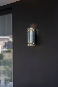 Eco-Light Wandlampe außen Up Down H:25,4 cm IP54 GU10 in Zink* Metall Lampen|Außenwandleuchten