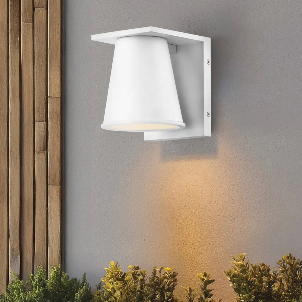 Best Elstead Wandlampe außen Weiß LED GU10 IP44 15,4 cm hoch klein