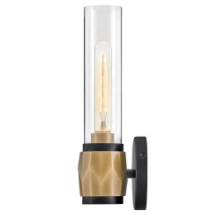 Elstead Wandlampe Bad 34,6 cm hoch IP44 E27 Modern Metall Glas* Wandleuchten|Flurlampen