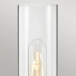 Elstead Wandlampe Bad 34,6 cm hoch IP44 E27 Modern Metall Glas* Wandleuchten|Flurlampen