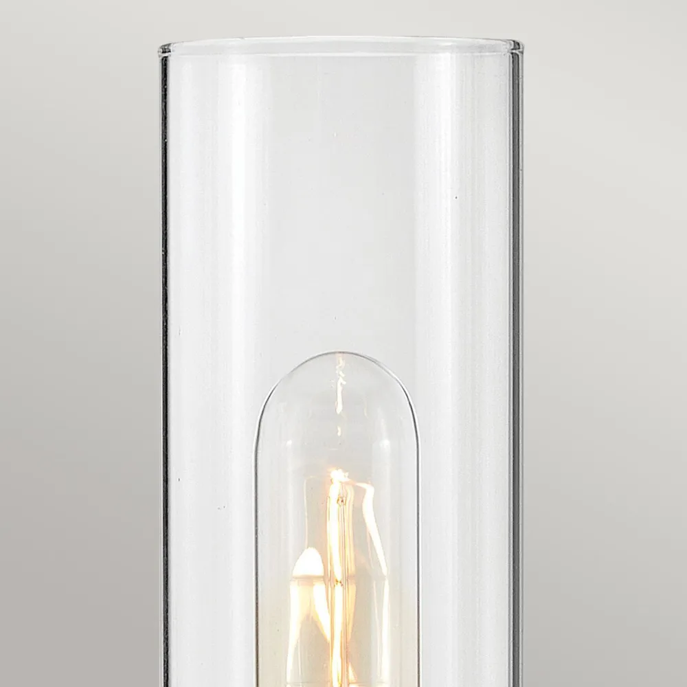 Elstead Wandlampe Bad 34,6 cm hoch IP44 E27 Modern Metall Glas* Wandleuchten|Flurlampen