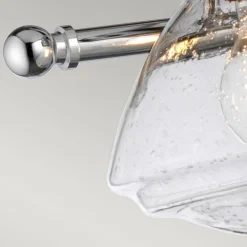 Elstead Wandlampe Bad Chrom aus Metall Glas B: 63,4 cm IP44 E27* Wandleuchten|Badezimmer Lampe