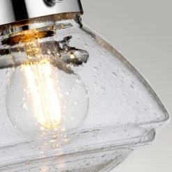 Elstead Wandlampe Bad Chrom aus Metall Glas B: 63,4 cm IP44 E27* Wandleuchten|Badezimmer Lampe