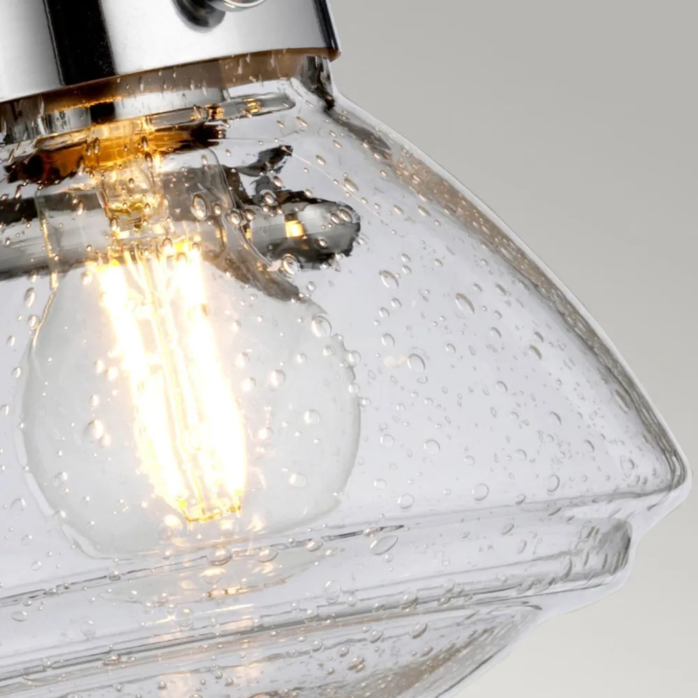 Elstead Wandlampe Bad Chrom aus Metall Glas B: 63,4 cm IP44 E27* Wandleuchten|Badezimmer Lampe