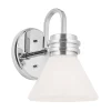Elstead Wandlampe Bad Chrom mit LED G9 IP44 3000 K Glas Metall* Wandleuchten|Küchenlampen