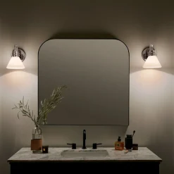 Elstead Wandlampe Bad Chrom mit LED G9 IP44 3000 K Glas Metall* Wandleuchten|Küchenlampen