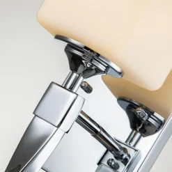 Elstead Wandlampe Bad Chrom Weiß H: 41,3 cm IP44 Metall Glas