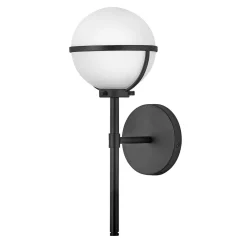 Elstead Wandlampe Bad H: 40,3 cm IP44 Schwarz Weiß Metall Glas* Wandleuchten|Badezimmer Lampe