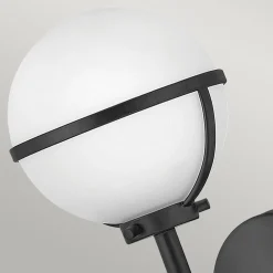 Elstead Wandlampe Bad H: 40,3 cm IP44 Schwarz Weiß Metall Glas* Wandleuchten|Badezimmer Lampe