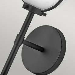 Elstead Wandlampe Bad H: 40,3 cm IP44 Schwarz Weiß Metall Glas* Wandleuchten|Badezimmer Lampe