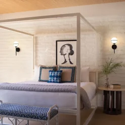 Elstead Wandlampe Bad H: 40,3 cm IP44 Schwarz Weiß Metall Glas* Wandleuchten|Badezimmer Lampe