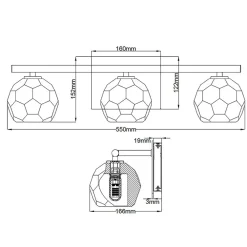 Elstead Wandlampe Bad Kristall LED G9 IP44 B: 55 cm Chrom* Wandleuchten|Badezimmer Lampe