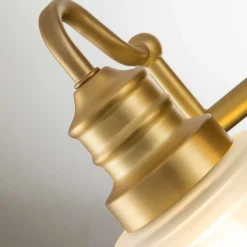 Elstead Wandlampe Bad LED G9 IP44 35,7 cm breit Metall Glas Jugendstil* Wandleuchten|Flurlampen