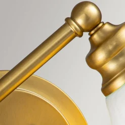 Elstead Wandlampe Bad Metall Glas 40,6 cm breit IP44 mit 2x G9 LED* Wandleuchten|Badezimmer Lampe