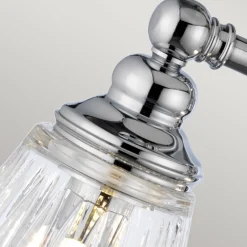 Elstead Wandlampe Bad Metall Glas 78,4 cm breit IP44 4x LED G9* Flurlampen|Metall Lampen