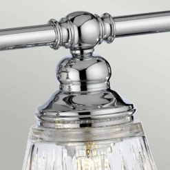 Elstead Wandlampe Bad Metall Glas 78,4 cm breit IP44 4x LED G9* Flurlampen|Metall Lampen