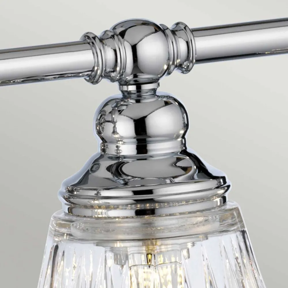 Elstead Wandlampe Bad Metall Glas 78,4 cm breit IP44 4x LED G9* Flurlampen|Metall Lampen