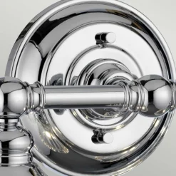 Elstead Wandlampe Bad Metall Glas 78,4 cm breit IP44 4x LED G9* Flurlampen|Metall Lampen