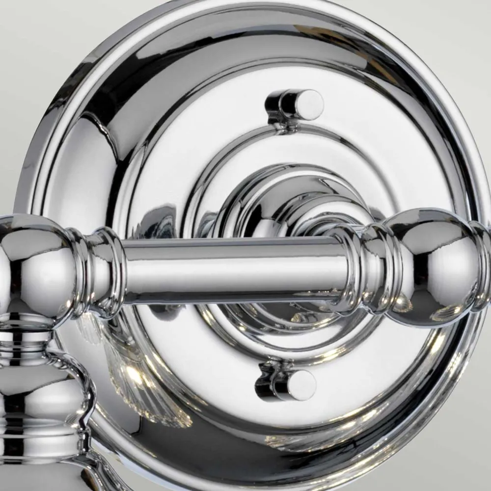 Elstead Wandlampe Bad Metall Glas 78,4 cm breit IP44 4x LED G9* Flurlampen|Metall Lampen