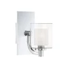 Elstead Wandlampe Bad mit LED G9 H: 23,2 cm IP44 Chrom Weiß Metall Glas* Wandleuchten|Badezimmer Lampe