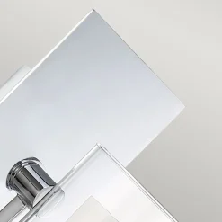 Elstead Wandlampe Bad mit LED G9 H: 23,2 cm IP44 Chrom Weiß Metall Glas* Wandleuchten|Badezimmer Lampe