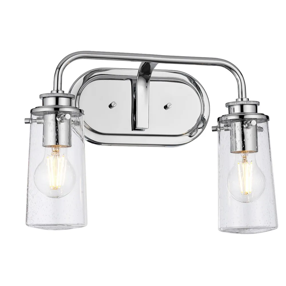 Clearance Elstead Wandlampe Badezimmer B: 37,4 cm IP44 E27 in Chrom