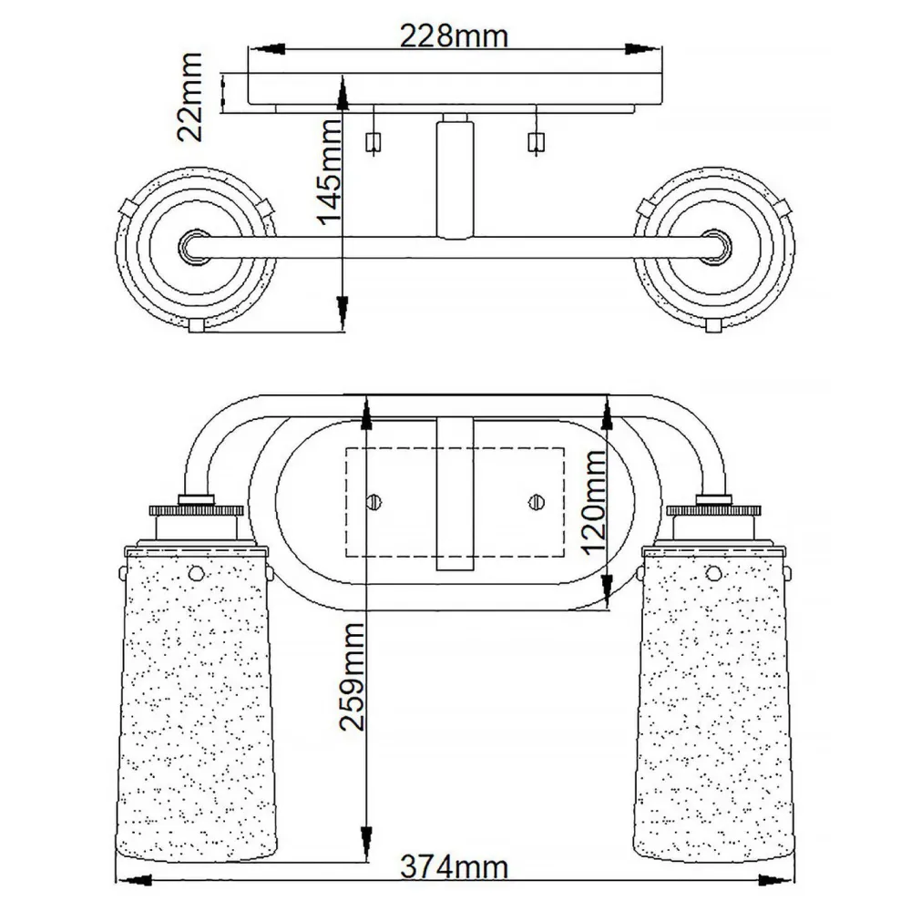 Clearance Elstead Wandlampe Badezimmer B: 37,4 cm IP44 E27 in Chrom