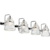 New Elstead Wandlampe Badezimmer IP44 78,3 cm breit Metall Glas 4x G9 LED