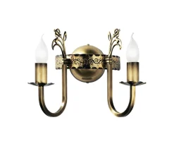 Hot Jupiter Wandlampe BELRAD Messing 2x E14 Wandleuchte Flur