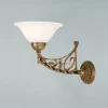 Berliner Messingleuchten Wandlampe Berliner Messing Glas T:39 cm E27 Jugendstil* Wohnzimmerlampen|Metall Lampen