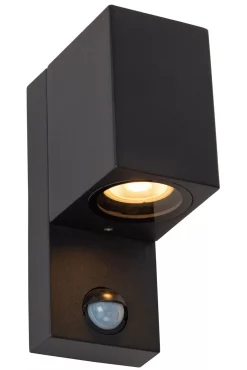 Online Wandlampe Bewegungsmelder Aluminium H:17 cm IP65 GU10