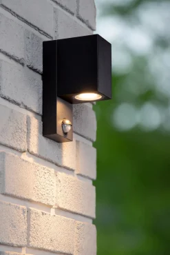 Online Wandlampe Bewegungsmelder Aluminium H:17 cm IP65 GU10