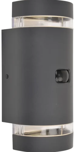 Eco-Light Wandlampe Bewegungsmelder Up Down Anthrazit IP44 GU10* Metall Lampen|Moderne Außenleuchten