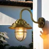 Lido Wandlampe BOLOS Messing IP64 Maritime Laterne* Außenleuchten Antik|Außenwandleuchten