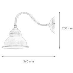 Giovanni Battista Wandlampe Bronze Antik Echt-Messing Oslo* Wandleuchten|Flurlampen
