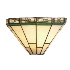 Searchlight Wandlampe Buntglas Tiffany Stil B: 30,5 cm für E14* Wohnzimmerlampen|Glaslampen