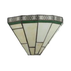 Searchlight Wandlampe Buntglas Tiffany Stil B: 30,5 cm für E14* Wohnzimmerlampen|Glaslampen