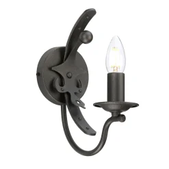 Best Elstead Wandlampe CAMELOT 10 Graphit B:10cm Rustikal Lampe