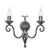 New Elstead Wandlampe CAMELOT 4 Schwarz kerzenform 2-flmg Flur