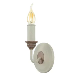 Elstead Wandlampe CANDELA 8 Holz Shabby Weiß Kerze Lampe* Designerlampen|Rustikale Lampen