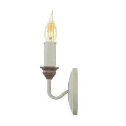 Elstead Wandlampe CANDELA 8 Holz Shabby Weiß Kerze Lampe* Designerlampen|Rustikale Lampen
