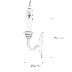 Elstead Wandlampe CANDELA 8 Holz Shabby Weiß Kerze Lampe* Designerlampen|Rustikale Lampen