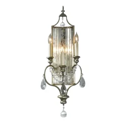 Elstead Wandlampe CANDELA 7 in Silber Spiegelnd Kerzenform* Wandleuchten|Flurlampen